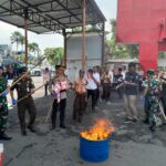 Guna Menjaga Kondusifitas, Polres Batu Musnakan Barang Bukti Terlarang