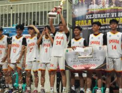 Final Kejurkot Bola Basket 2024 Di Saksikan PJ Walikota Batu Bersama Bacalon Walikota Batu